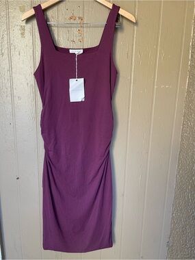 Mododoc Sleeveless Plum Midi Sheath Dress size S